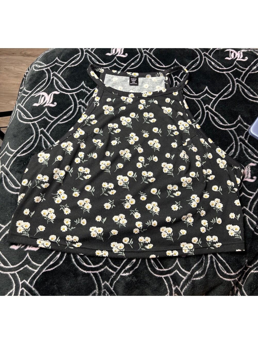 Black floral top